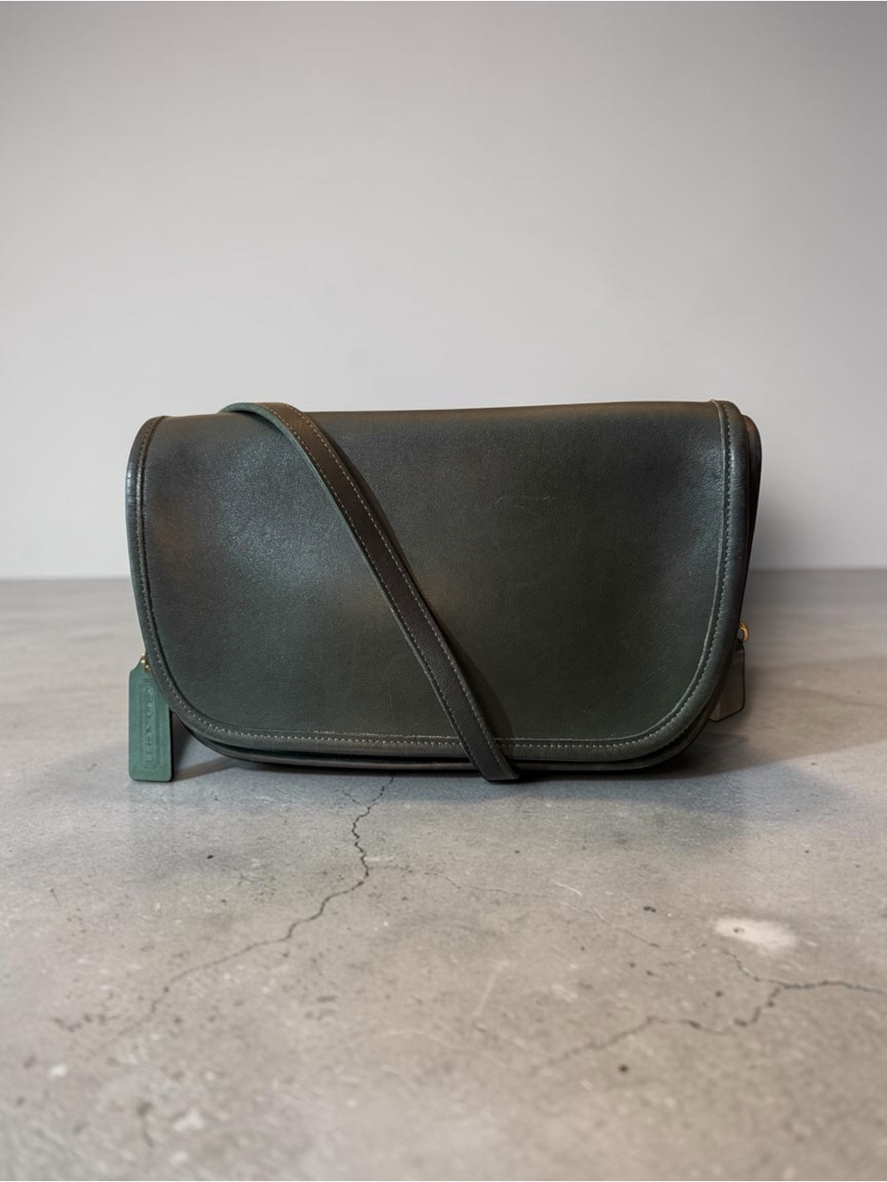 Vintage Coach Bottle Green Ritchie Bag, Style 9937